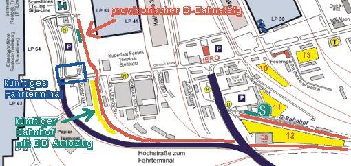 Karte vom Rostocker Übersehhafen